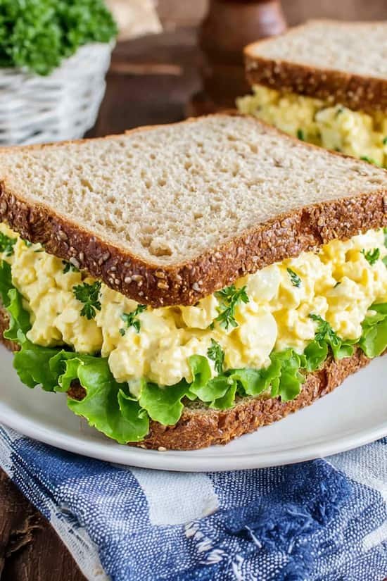 Smoky chipotle egg salad sandwich with chopped hard‑boiled eggs, creamy mayo, and toasted bread
